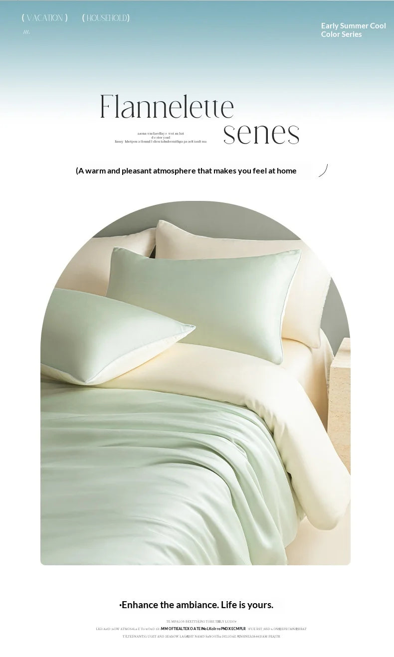 New Washed Ice Silk Bedding Set 4PCS Summer Cool Touch Rope Design Sheet Set Soft Breathable Hotel Luxury Twin/Full/Queen Size