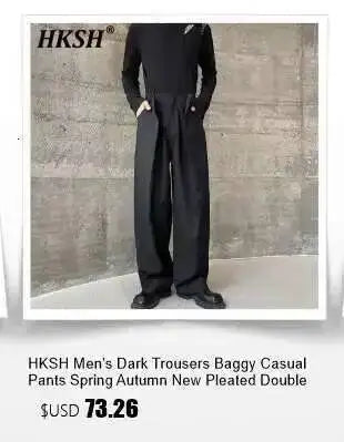 HKSH Summer Men's Workwear Shorts Trendy Brand Ins High Street Loose Outerwear Knee-length Pants Trendy Straight Pockets HK0673