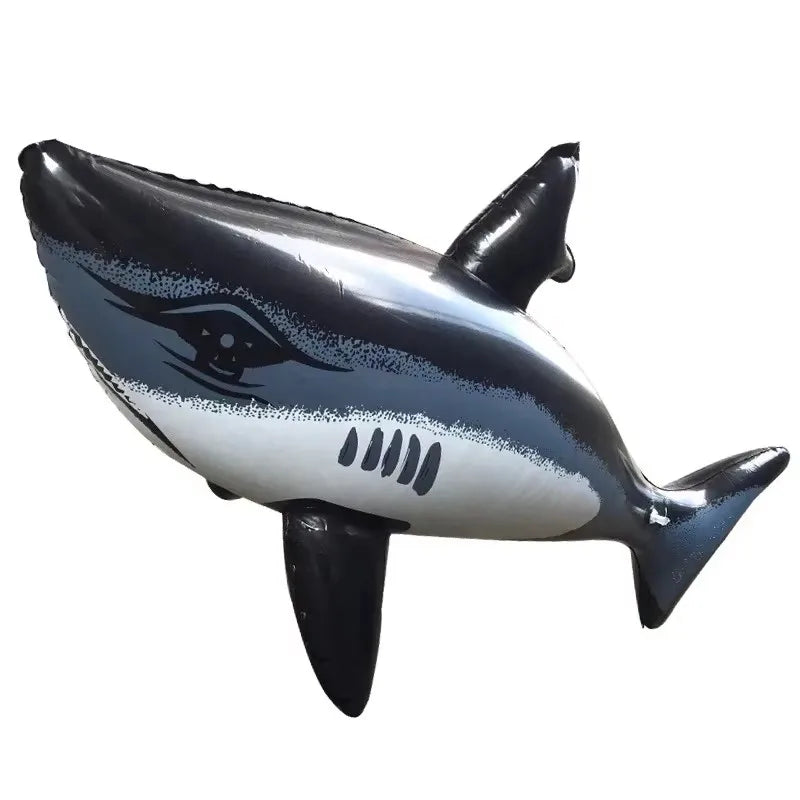 PVC Inflatable Shark Beach Toy - Shark Themed Outdoor Party Water Play Game Toys for Kids Summer Fun Activities