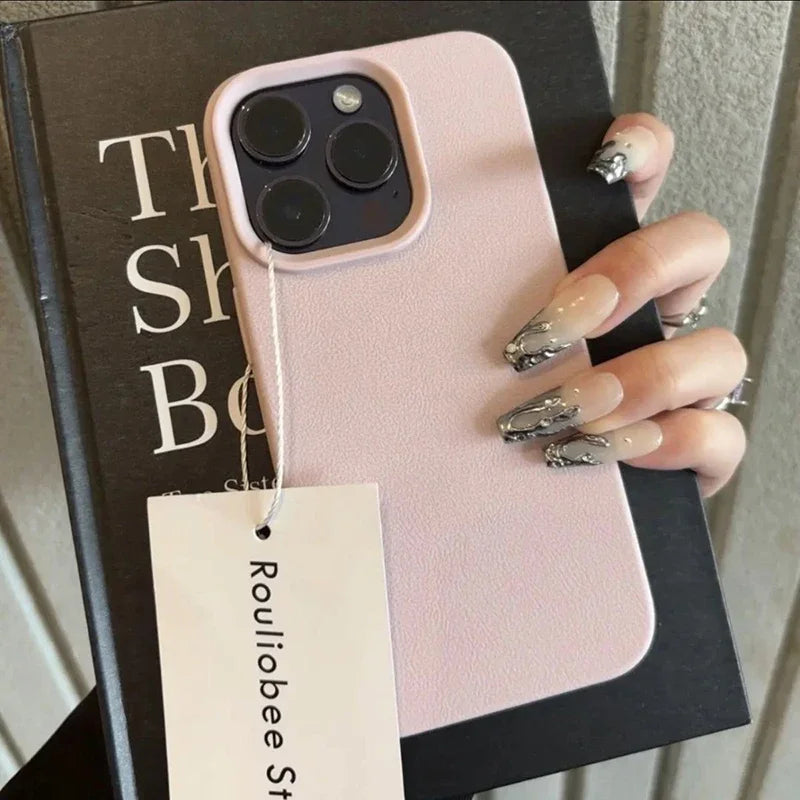 Candy Color Lichee Pattern Soft Phone Case For iPhone 17 Pro Max 11 12 13 14 15 16 Pro Max 17 Air 16E X XS XR Shockproof Cover