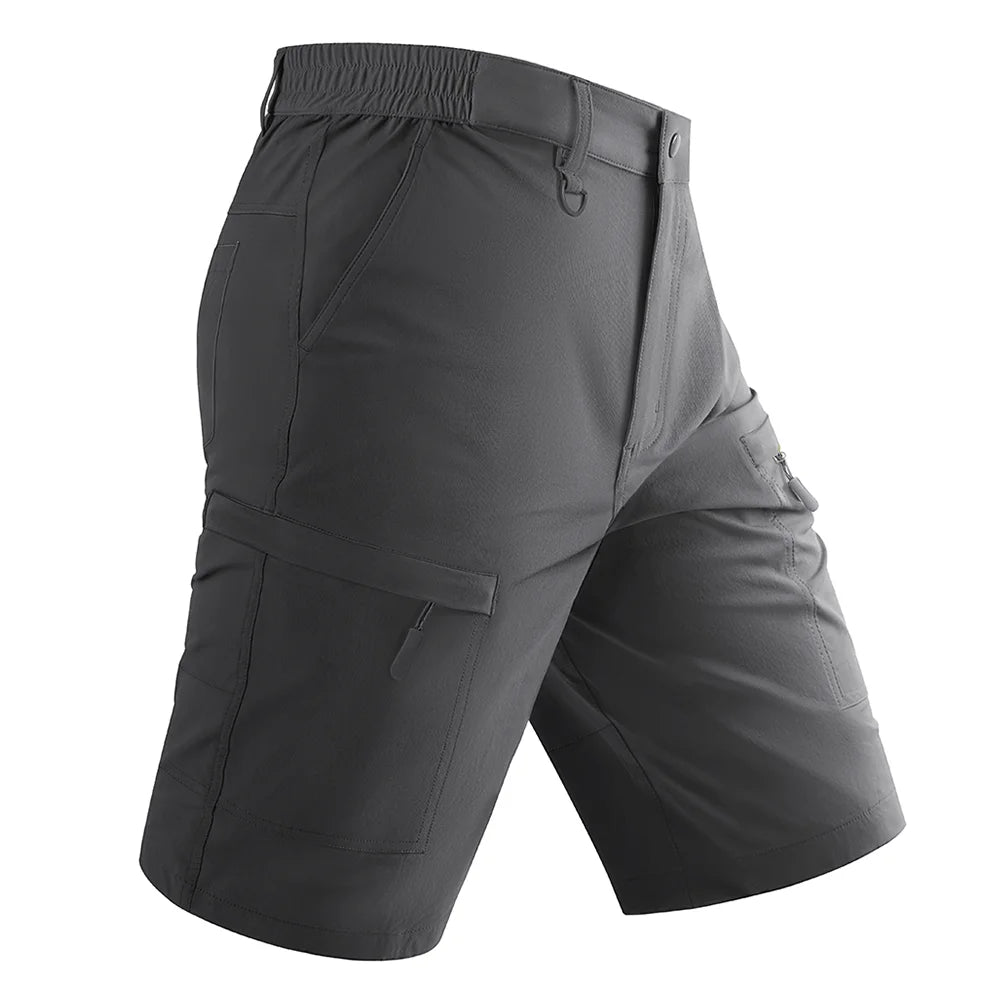 TACVASEN Waterproof Cargo Shorts Men's Summer Quick Dry Hiking Shorts Outdoor Multi-pockets Camping Training Work Shorts Man