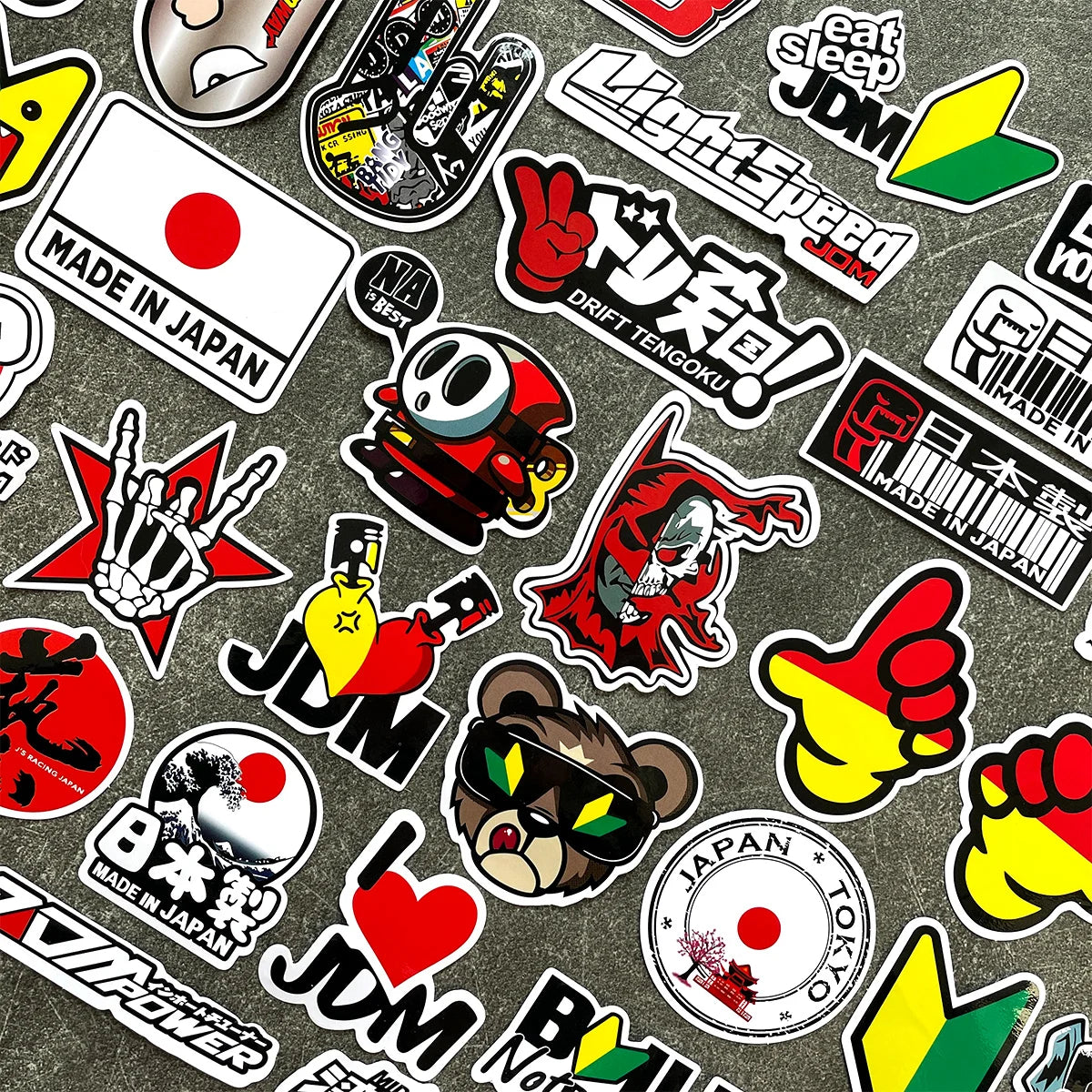 40PCS/Lot Random JDM Motorcycle Decal Moto Body Helmet Car Vinyl Stickers Accessories For YAMAHA MT07 09 R1 R3 R6 Nmax Xmax Tmax