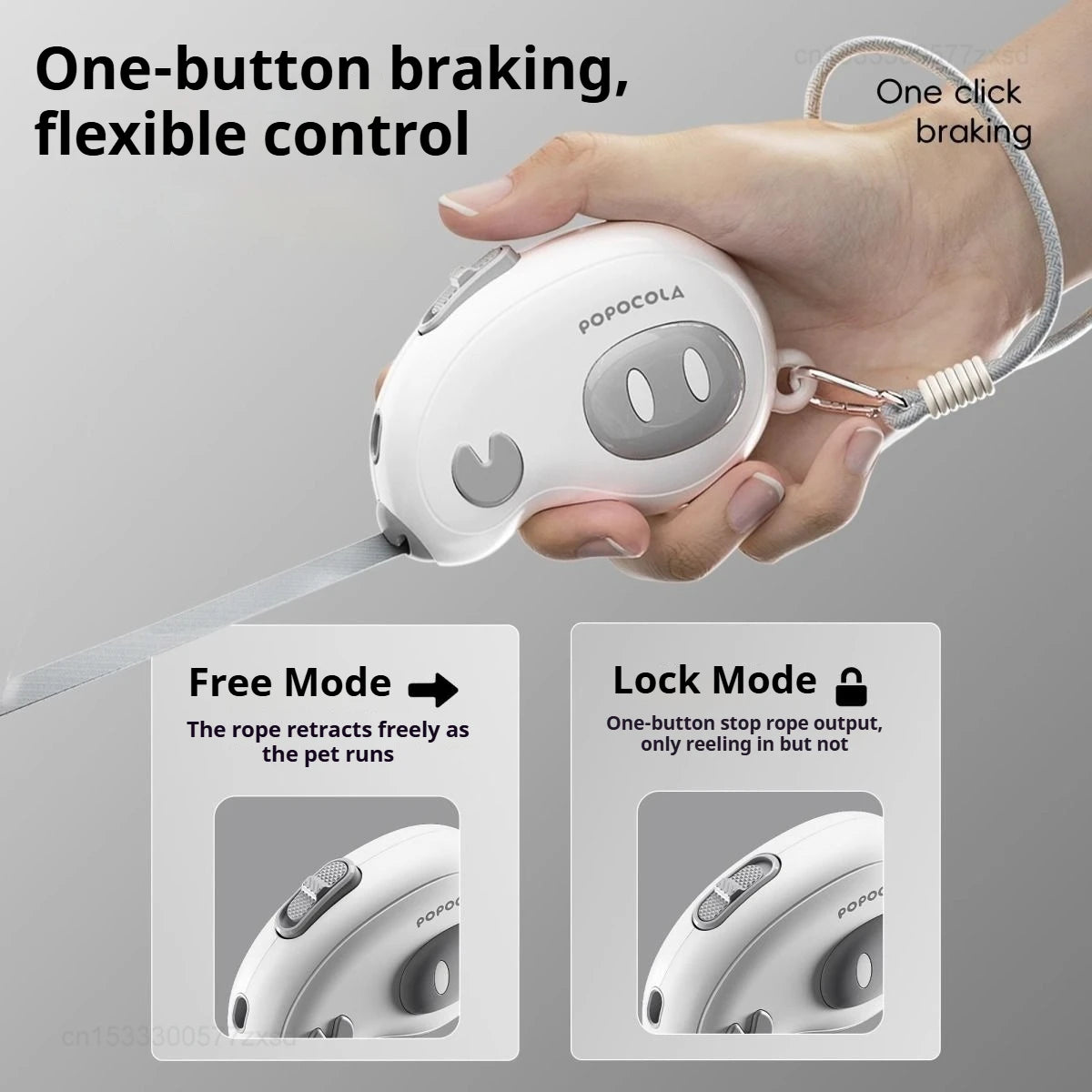 POPO Pet Mini Automatic Retractable Traction For Outdoor Walking Small Dogs Traction Rope Lightweight Dog Walking Rope Pet Items