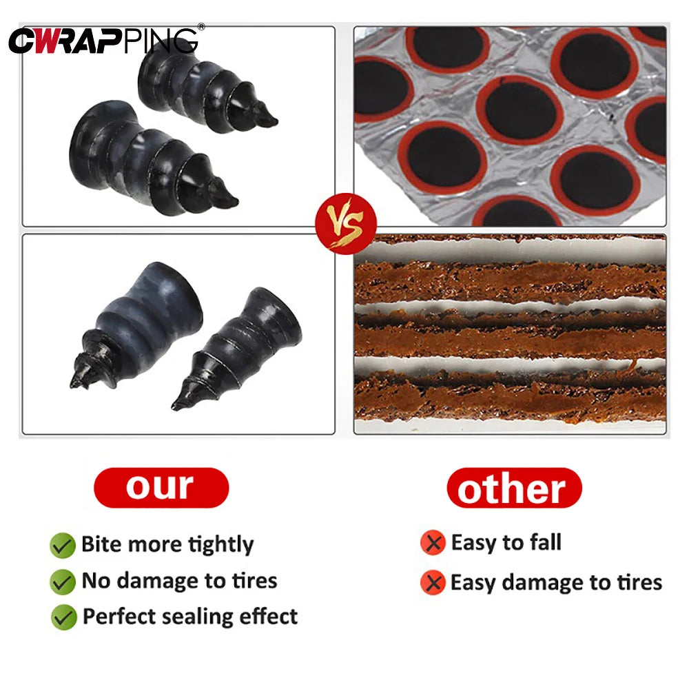 Car Motorcycle Vacuum Tyre Repair Nails 10-60pcs Truck Scooter Bike Tire Puncture Repair Tools Rubber Metal Nails Accessories