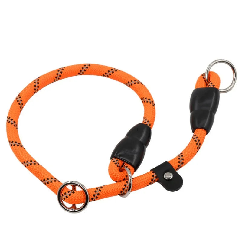 Dog Collar P Chain Pet Collars Adjustable Collar Dog Walking Training P Chain Dogs Collars Reflective Dogs Ropes Pet Accessories