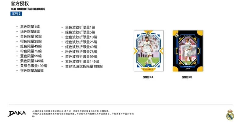 Genuine Daka 2025-26 Top Audience Series Internazionale Milano Real Madrid Barcelona Collection Card Football Club Official Box