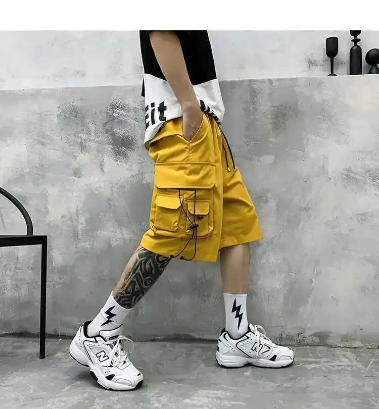 HKSH Summer Men's Workwear Shorts Trendy Brand Ins High Street Loose Outerwear Knee-length Pants Trendy Straight Pockets HK0673