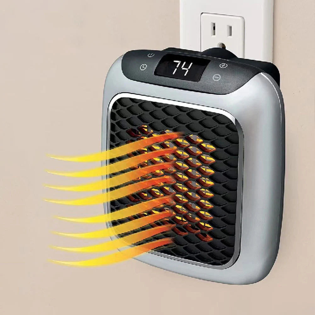 800W Portable Electric Heater EU Small Bathroom Fast Heating Fans Bedroom Heater Home Use Warming Device with Remote Control