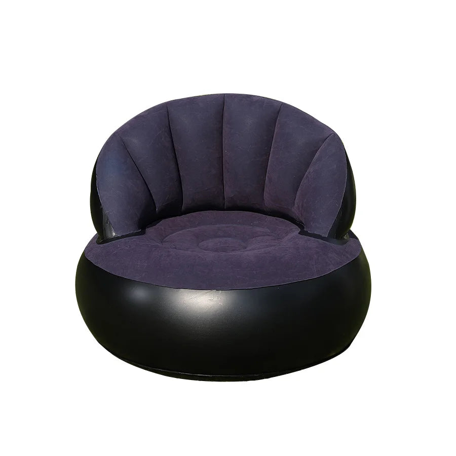 inflatable sofa with backrest, portable quick-inflating foldable lazy sofa, PVC flocking surface, suitable for living room, game