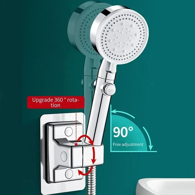 Shower Head Holder Adjustable Wall Mounted Shower Holder Self-Adhesive Showerhead Handheld Bracket Bathroom Accessories 1pc