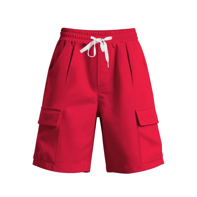 Sports five-point pants men's summer breathable and skin-friendly loose squat jogging casual multi-pocket tooling shorts