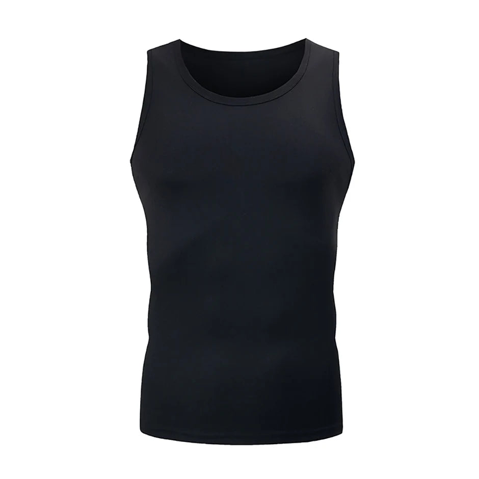 1/3 Men's Tank Top Four Seasons Black and White Solid Color Narrow Shoulder Casual Sports Fitness Comfortable Home Top Trendy