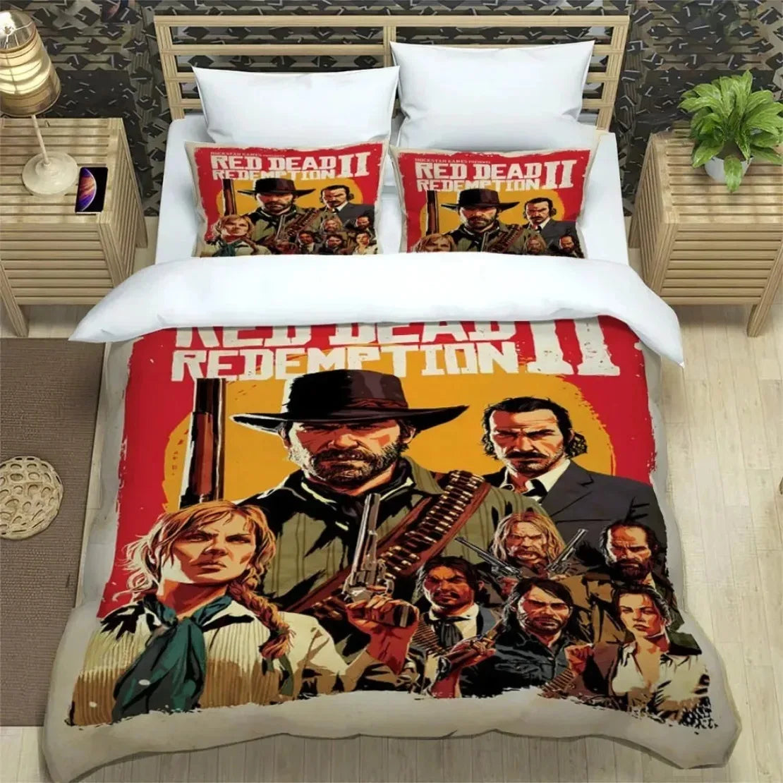 Red Dead Redemption 2 Bedding Sets exquisite supplies set print duvet cover bed comforter set bedding set luxury birthday gift