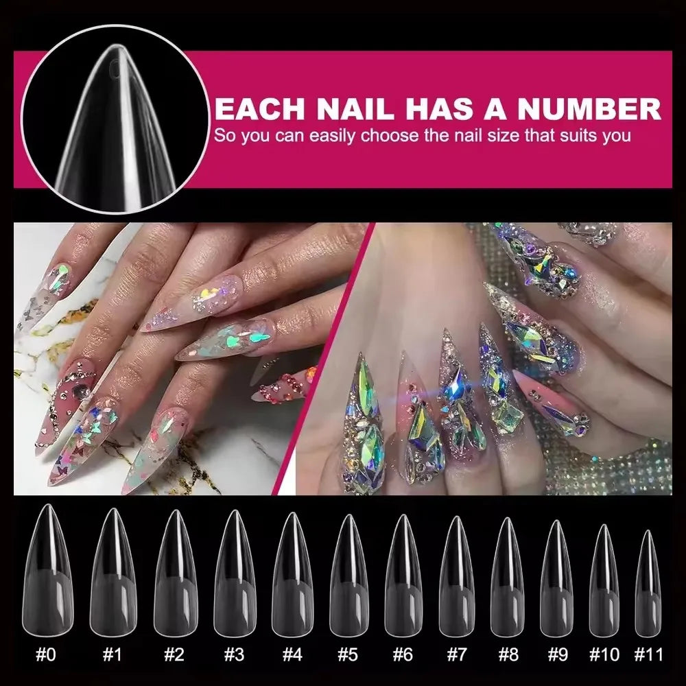 120 Durable Extended False Nail Tips, Full Coverage Nail Tips, Real Finger Nails, Ultra-Thin Uv Nail Polish, Quick Mold-Making, Hand Care Tools