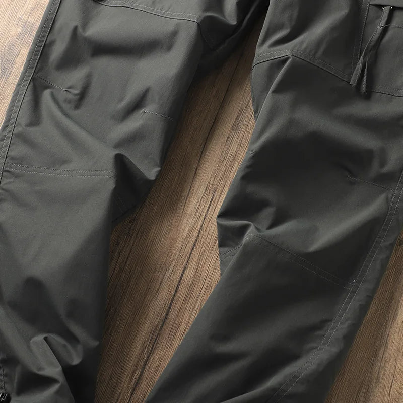 Outdoor Workwear Pants Men's Loose Fleece Lined Thick Soft  Hiking Pants Windproof Waterproof Polyester Fiber Straight Leg