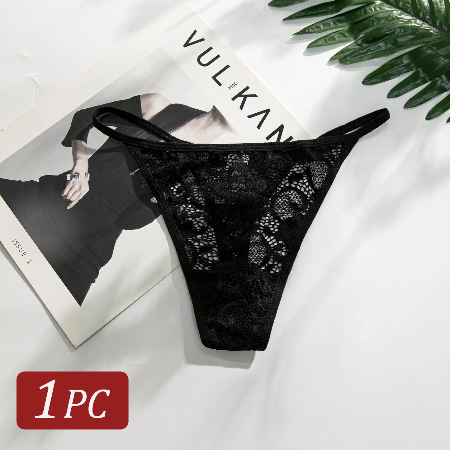 1PC Sexy Lace Semi-sheer Thong Ultra-thin Low Waist T-Back Underwear Women G-string Bikini Panties Lingerie Tanga Mujer XS-XL