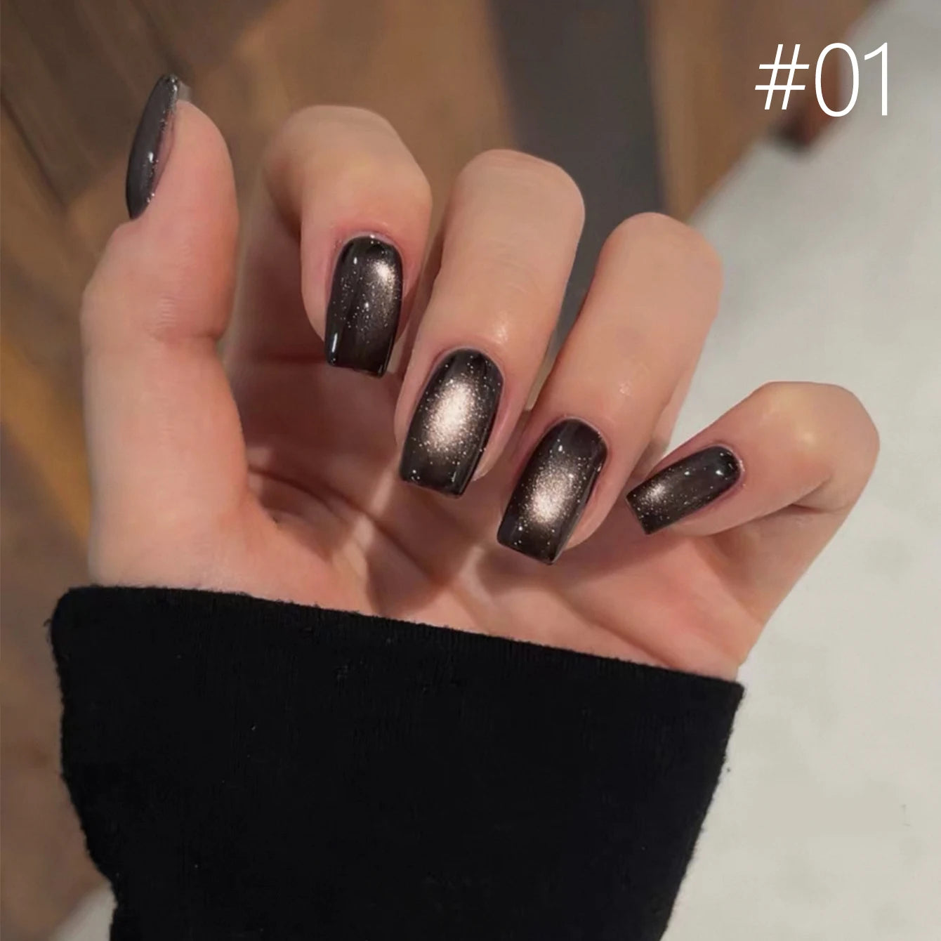 12ML 1-21pcs Toe Selling Whitening Glass Bead Cat Eye Gel Nail Polish Black Nails Nail Art Grey Cat Eye Nail Polish Cute Nails