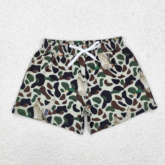 Wholesale Toddler Green Shorts Kids Ducks Camo Swimsuit Children Swimwear Clothing Children Swimming Trunks Baby Boy Clothes