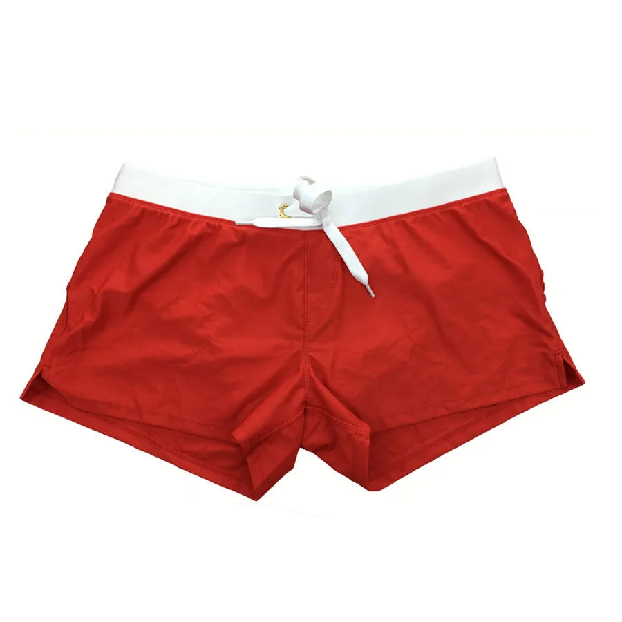Men's Swimsuit 10 Color Back Pocket Design Quick-drying Beach Men's Boxer Shorts Summer Swimming Trunks