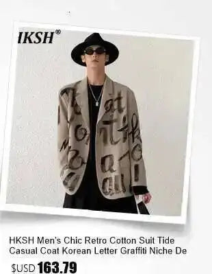 HKSH Summer Men's Workwear Shorts Trendy Brand Ins High Street Loose Outerwear Knee-length Pants Trendy Straight Pockets HK0673