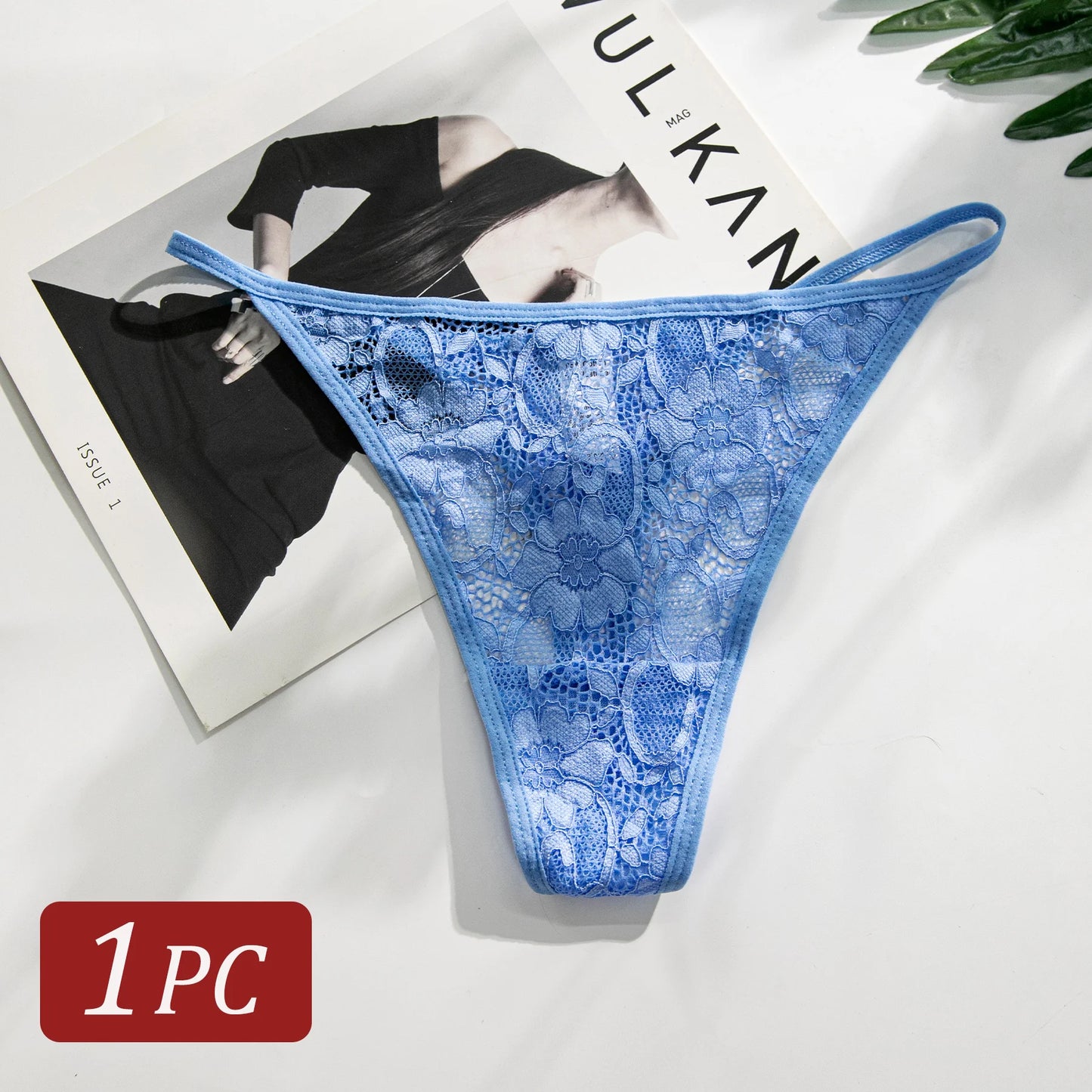 1PC Sexy Lace Semi-sheer Thong Ultra-thin Low Waist T-Back Underwear Women G-string Bikini Panties Lingerie Tanga Mujer XS-XL