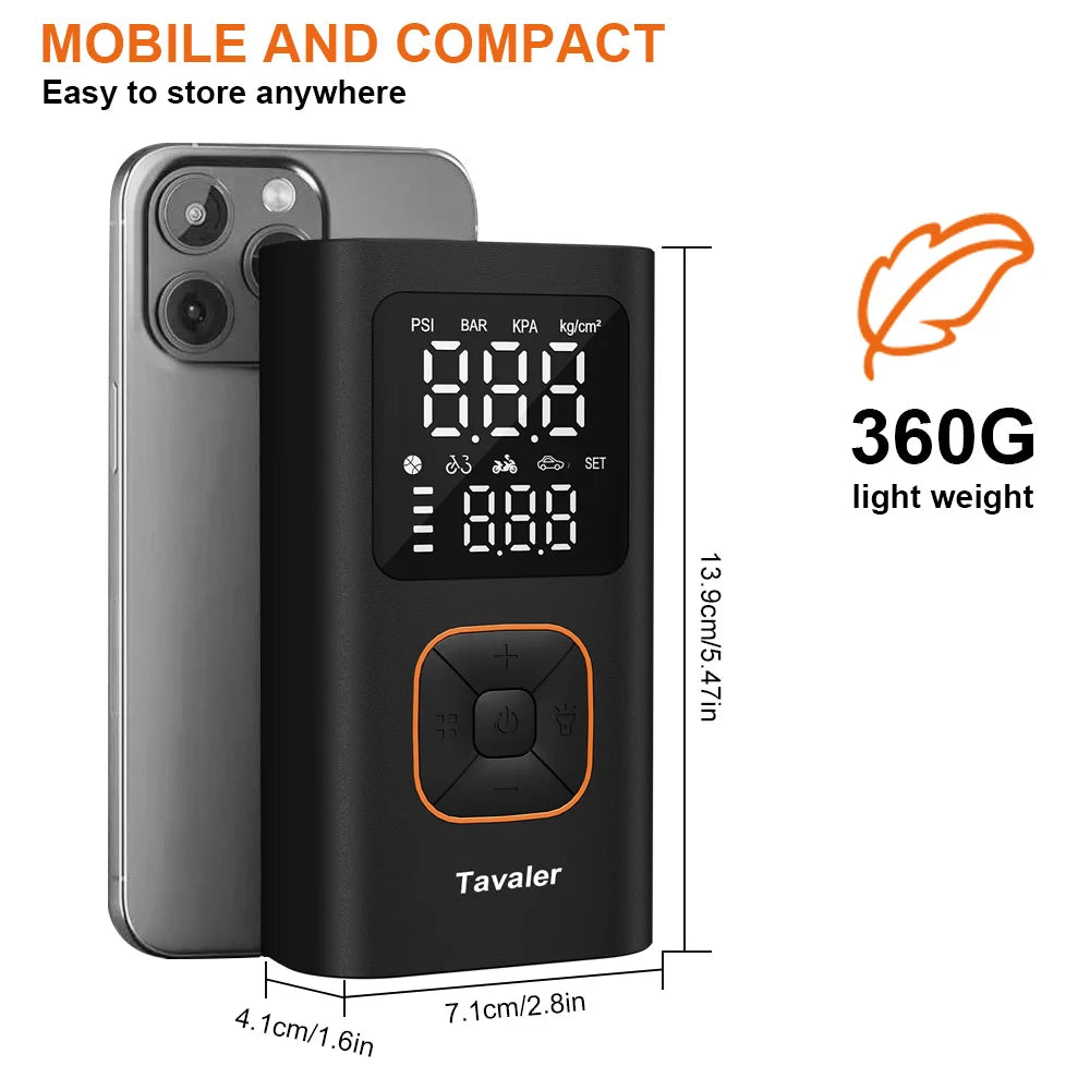 150psi Bicycle Pump Portable Wireless Digital Inflator with Schrader Presta Valve For Car Motorcycle Ball MTB Bike Accessories
