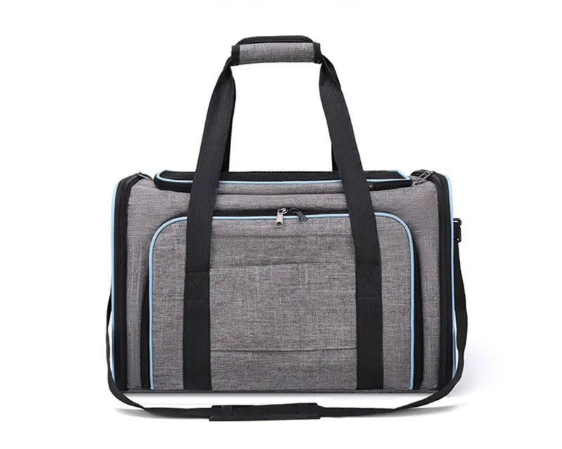 Pet Carriers Bag Portable Breathable Foldable Bag Cat Dog Carrier Bags Outgoing Outdoor Travel Pets Cats Handbag Safety Zippers