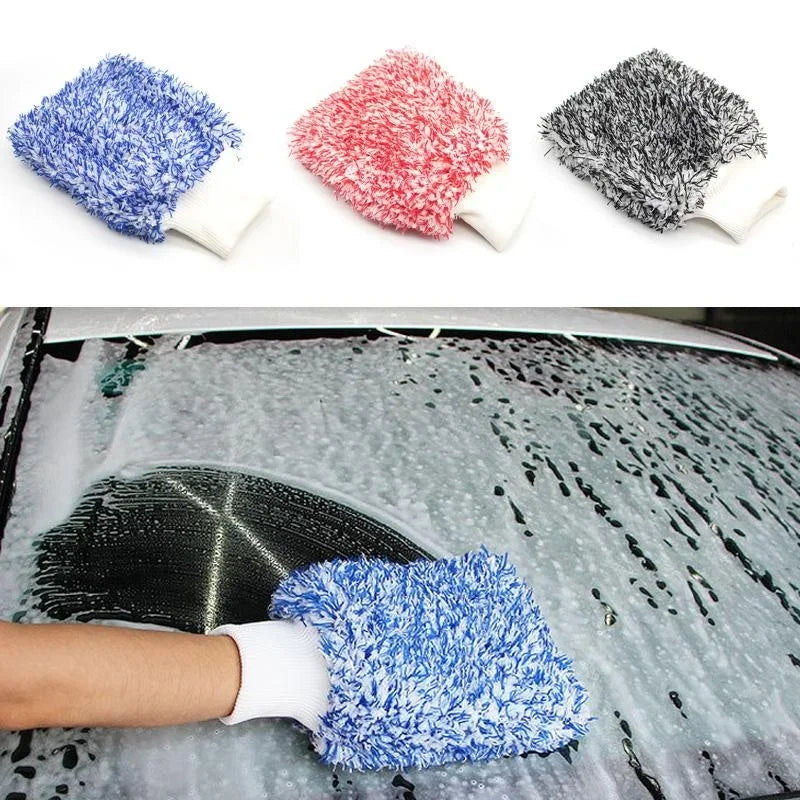 Car Cleaning Gloves Soft Microfiber Wash High Density Scratch Free Gloves Car Wash Car Accessories accesorios para vehículos