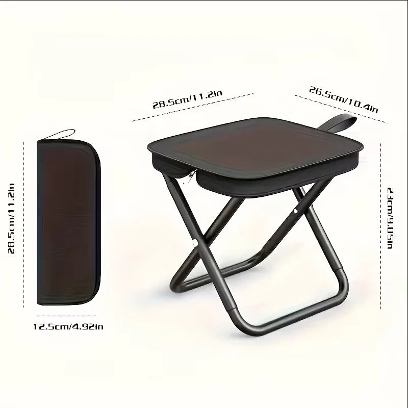 Portable Folding Camping Stool Lightweight Compact Foldable Handbag Seat for Outdoor Fishing Picnic Hiking Beach Travel