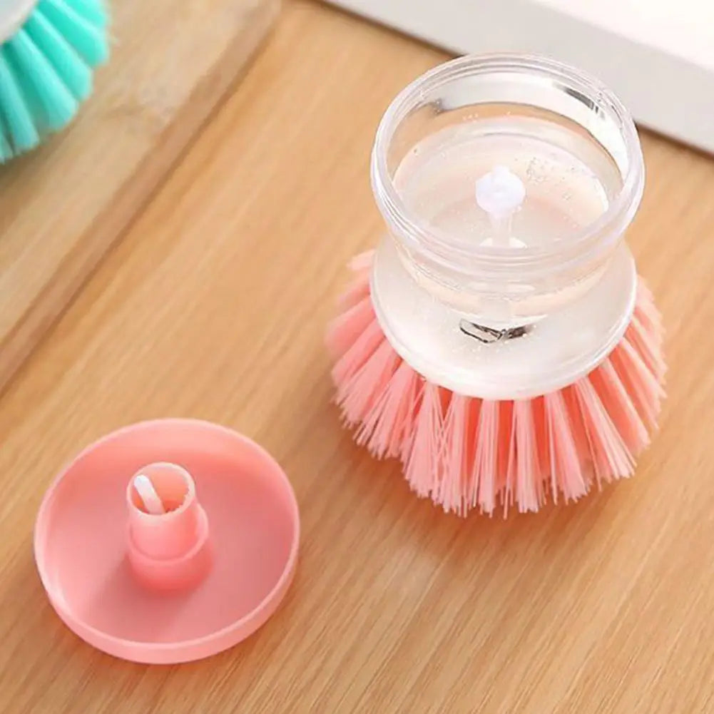 Kitchen Wash Pot Dish Brush Astronaut Washing Utensils With Automatic Soap Liquid Dispenser Household Cleaning Accessories