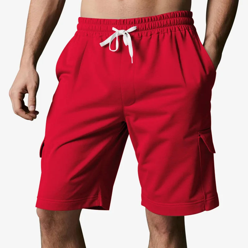 Sports five-point pants men's summer breathable and skin-friendly loose squat jogging casual multi-pocket tooling shorts
