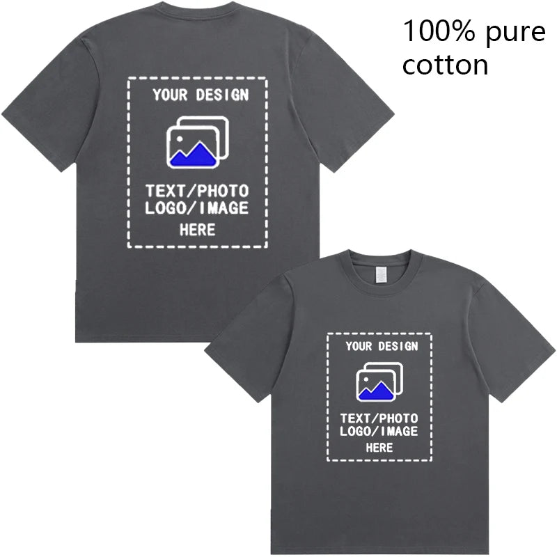 Custom-made men's T-shirts are suitable for team gatherings, gyms, and sports cotton round-neck short-sleeved shirts