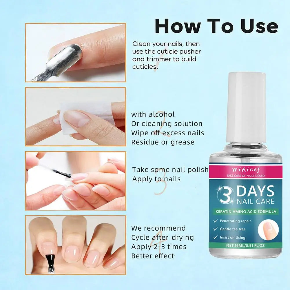 Nail Care Liquid Rapid Nail Revitalization Nourishing Liquid Rejuvenate Damaged Nails Soothing Tea Tree Care