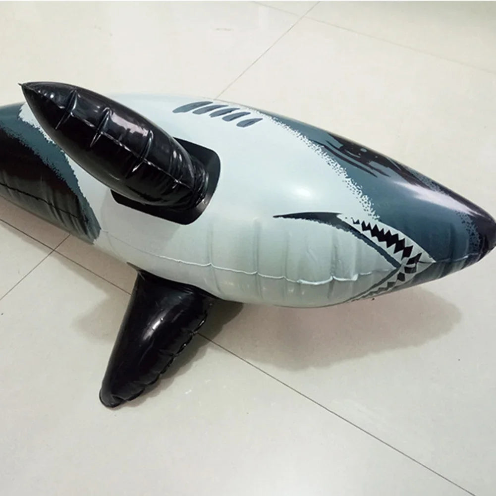 PVC Inflatable Shark Beach Toy - Shark Themed Outdoor Party Water Play Game Toys for Kids Summer Fun Activities