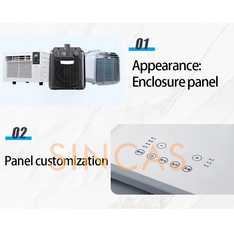 Portable Air Conditioner Heating and Cooling Doal Mode Compatible Energy Saving Mobile Air-Con with Remote Control for Outdoors