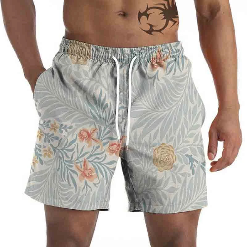 Vintage Coconut Tree 3D Printed Beach Pants New Men's Seaside Casual Loose Short Pants Women Fashion Hawaii Surf Board Shorts