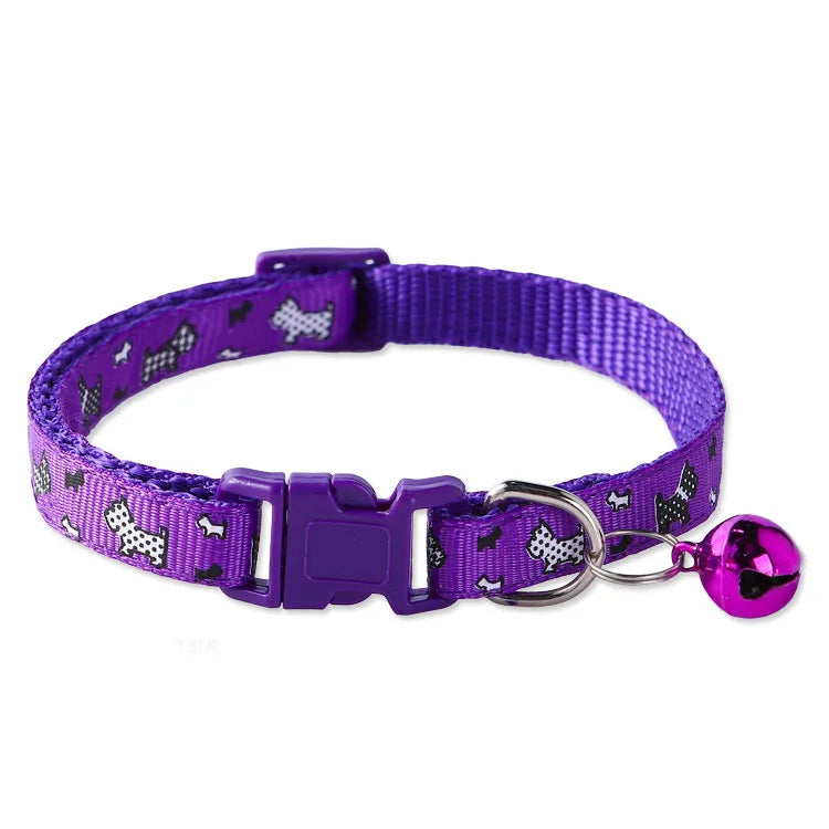 Pet Collar Universal for Cats and Dogs, Adjustable Size, Cute Pattern, Sturdy and Durable Small Cat and Dog Collar