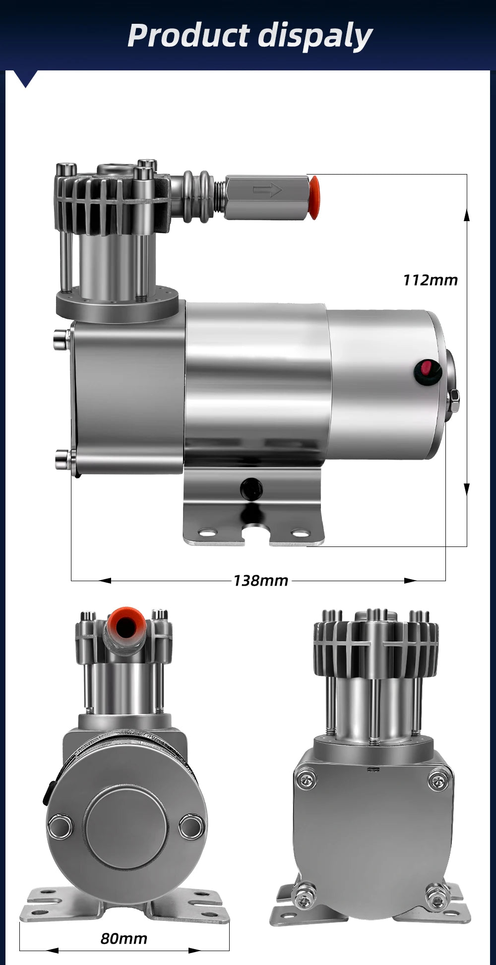 Small Air Compressor 12V/24V Solenoid Valve,Robots,Pneumatic Lift,Modified air suspension,super factory H250