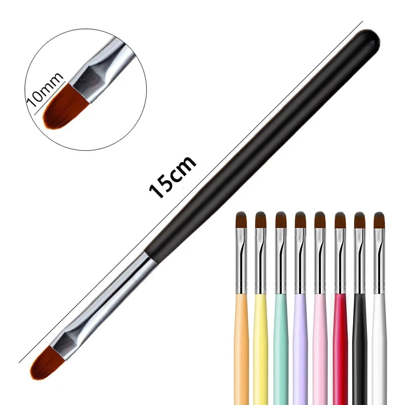 8pcs Nails Art Brush Pen 3D Tips Pattern Phototherapy Acrylic UV Gel Extension Builder Coating Painting Pen DIY Manicure Toos