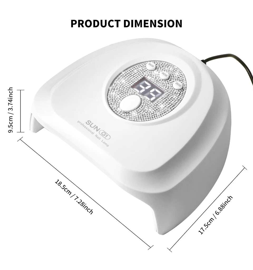 Nail UV/LED Dryer Lamp with 24 LEDS Quick Drying Nails Light Have 3 Timer Modes LCD Display for Manicure Salon Acrylic Gel Tools