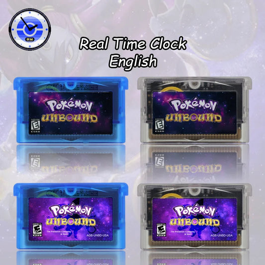 GBA 1M Flash RTC Pokemon Unbound V2.1.1 Video Game Cartridge with Battery High Quality USA Version for GBA/NDS
