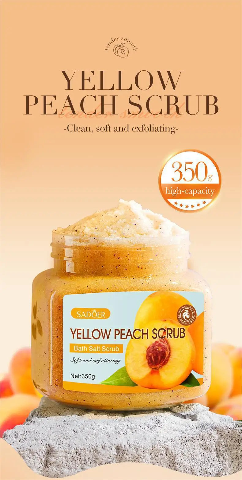 350g Body Bath Scrub, with Gentle and Fine Exfoliating Particles That Can Clean Dirt and Oil from the Skin, Improve Rough Skin Texture, Make the Skin Bright, and Give It a Silky, Smooth, and Radiant Feel - Home Care