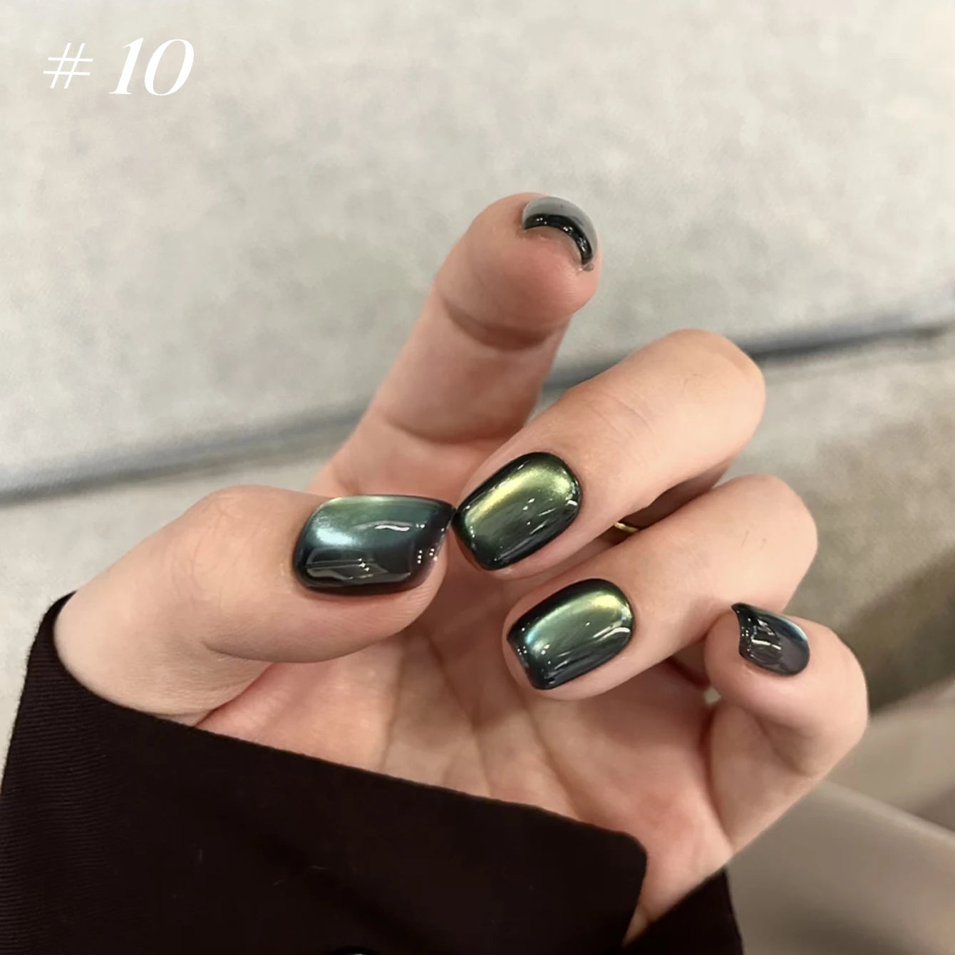 12ML 1-21pcs Toe Selling Whitening Glass Bead Cat Eye Gel Nail Polish Black Nails Nail Art Grey Cat Eye Nail Polish Cute Nails