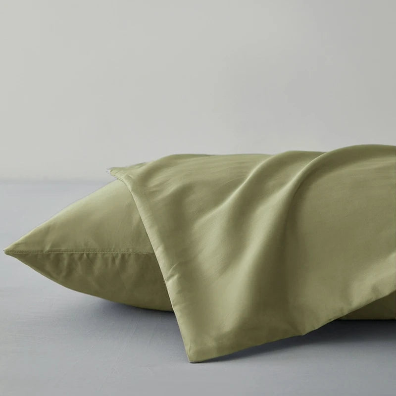 kuup 2pcs Pure Color Polyester Pillowcases Comfortable Breathable Simple European Style Pillowcases Bedding Accessories