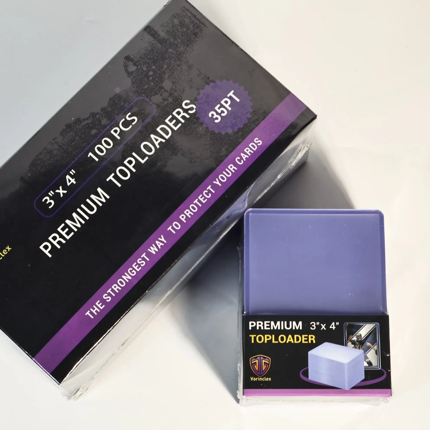 35PT Premium Toploader Card for Trading Sports Football and Game Cards 25pcs/100pcs Premium Clear Sleeves Card Holders