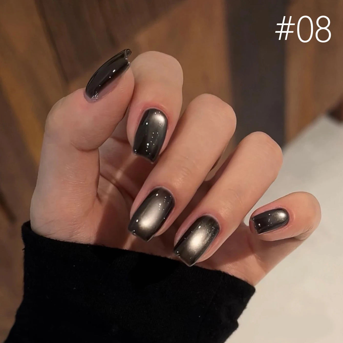12ML 1-21pcs Toe Selling Whitening Glass Bead Cat Eye Gel Nail Polish Black Nails Nail Art Grey Cat Eye Nail Polish Cute Nails