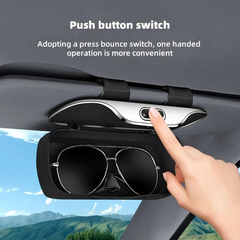Lcars Car Sun Visor Glasses Case, Universal Glasses Holder Storage Box for Driver and Passenger in Car, Sun Visor Accessories