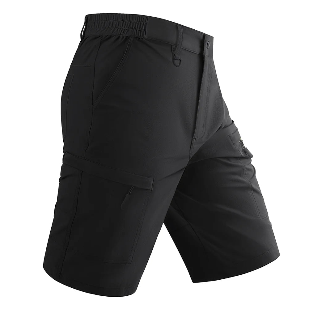 TACVASEN Waterproof Cargo Shorts Men's Summer Quick Dry Hiking Shorts Outdoor Multi-pockets Camping Training Work Shorts Man