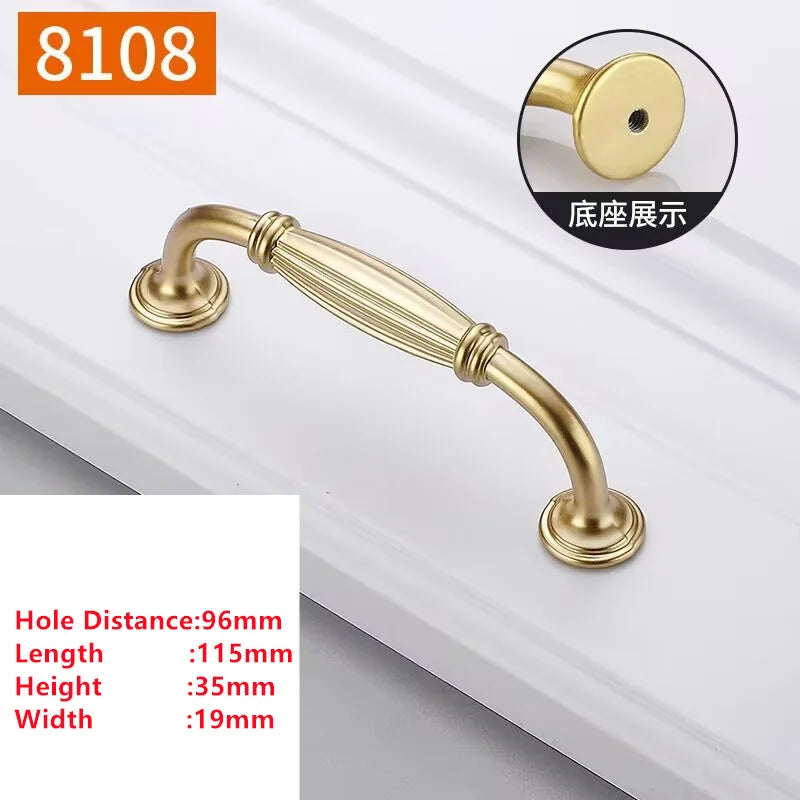 Handles Drawer Cabinet Furniture Kitchen Handles for Cabinet Knob Door Drawer Furniture Kitchen Knob Golden Simplicity Hardware