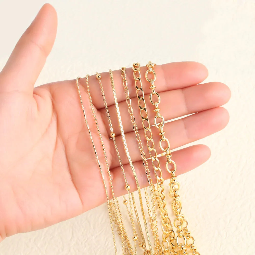 OCESRIO Multi-size Copper Lobster Claw Clasps Necklace Chain Beads Snake Chain Jewelry Making Findings Wholesale Bulk cana237